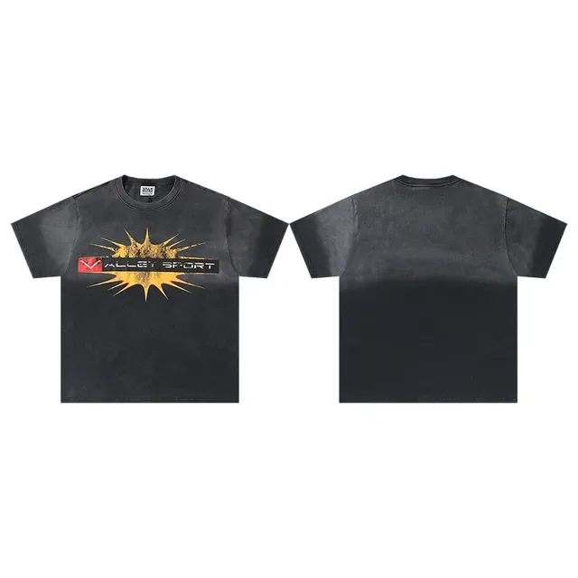 Vale Forever Acid-Wash Black Graphic Print Oversized T-Shirt 2
