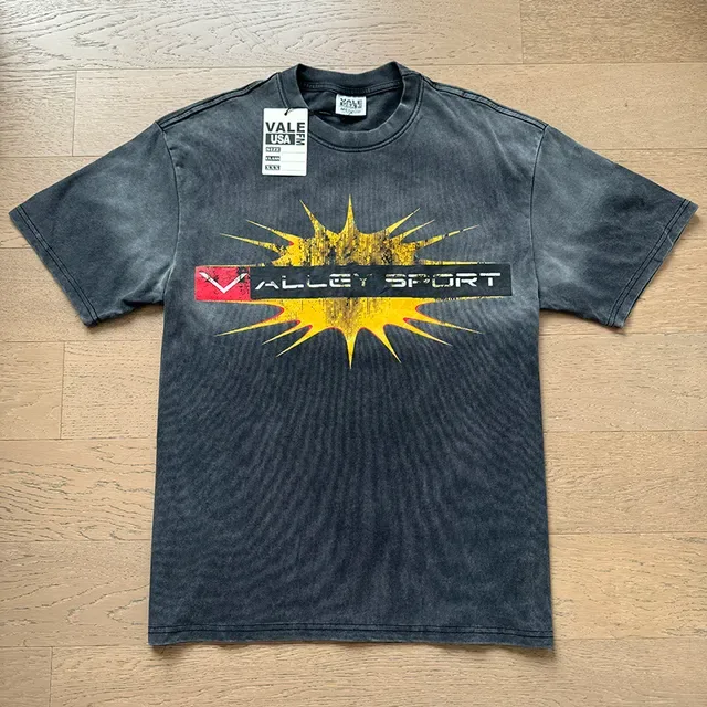 Vale Forever Acid-Wash Black Graphic Print Oversized T-Shirt 5