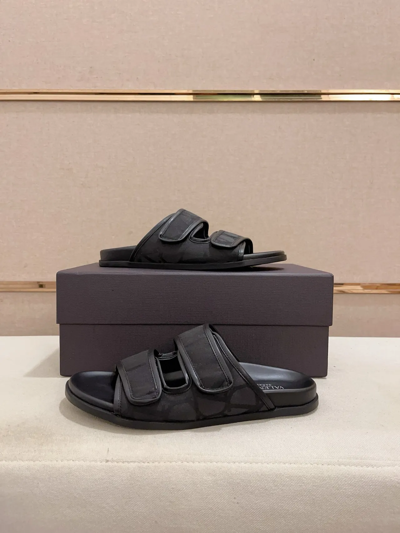 Valentino Negro Correa Doble Cierre Velcro Zapatillas 7