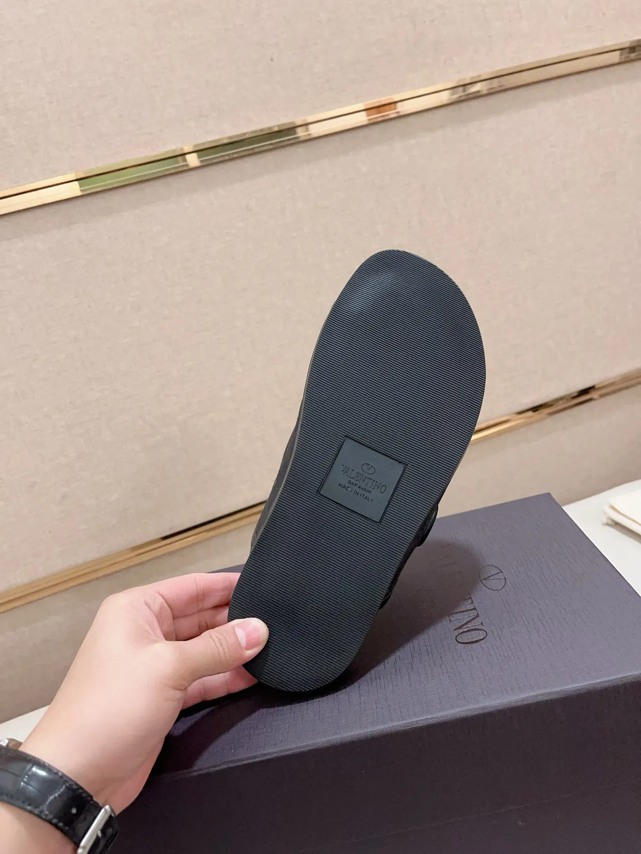 Valentino Negro Correa Doble Cierre Velcro Zapatillas 9