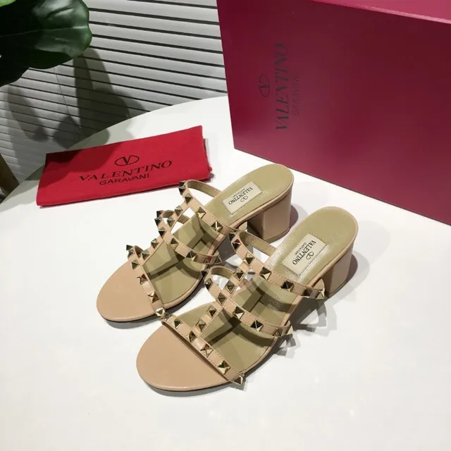 Valentino Rockstud Nude Studded Gladiator Sandals 5