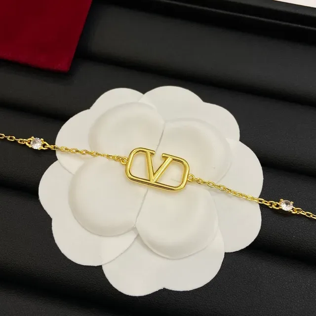 Valentino VLogo Gold-Tone Crystal Chain Necklace 4