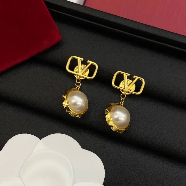 Valentino VLogo 珍珠垂坠耳环 6