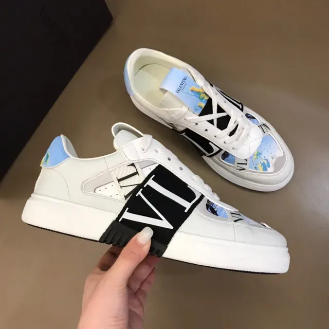 Valentino VLTN Runner White Black Blue Lifestyle Sneakers 6