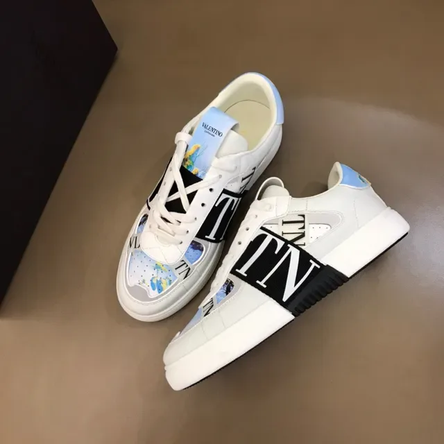 Valentino VLTN Runner White Black Blue Lifestyle Sneakers 8