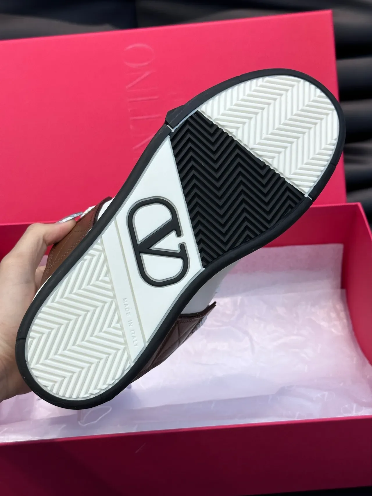 Valentino VLTN White and Brown Lifestyle Sneakers 3