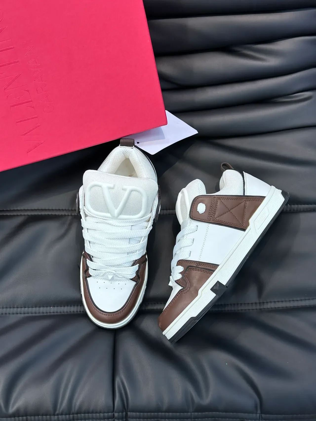 Valentino VLTN White and Brown Lifestyle Sneakers 5