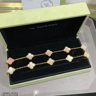 Van Cleef & Arpels Alhambra गोलापি মাদার অফ পার্ল পাঁচ পাতার ক্লোভার ব্রেসলেট