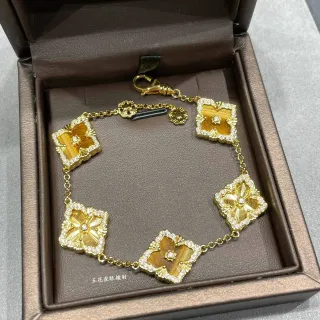 Van Cleef & Arpels Alhambra Five Motif Tiger's Eye and Diamond Bracelet
