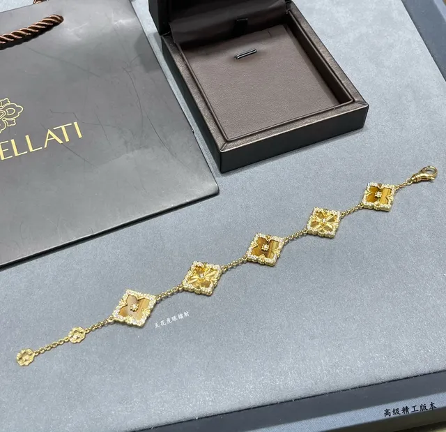 Van Cleef & Arpels Alhambra Five Motif Tiger's Eye এবং Diamond চুড়ি 4