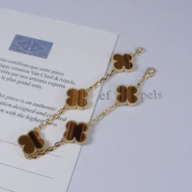 Van Cleef & Arpels Alhambra Ojo de Tigre Cuatro Motivos Pulsera 5