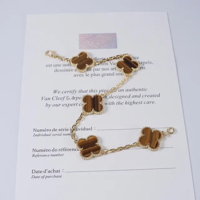 Van Cleef & Arpels Alhambra Ojo de Tigre Cuatro Motivos Pulsera 8