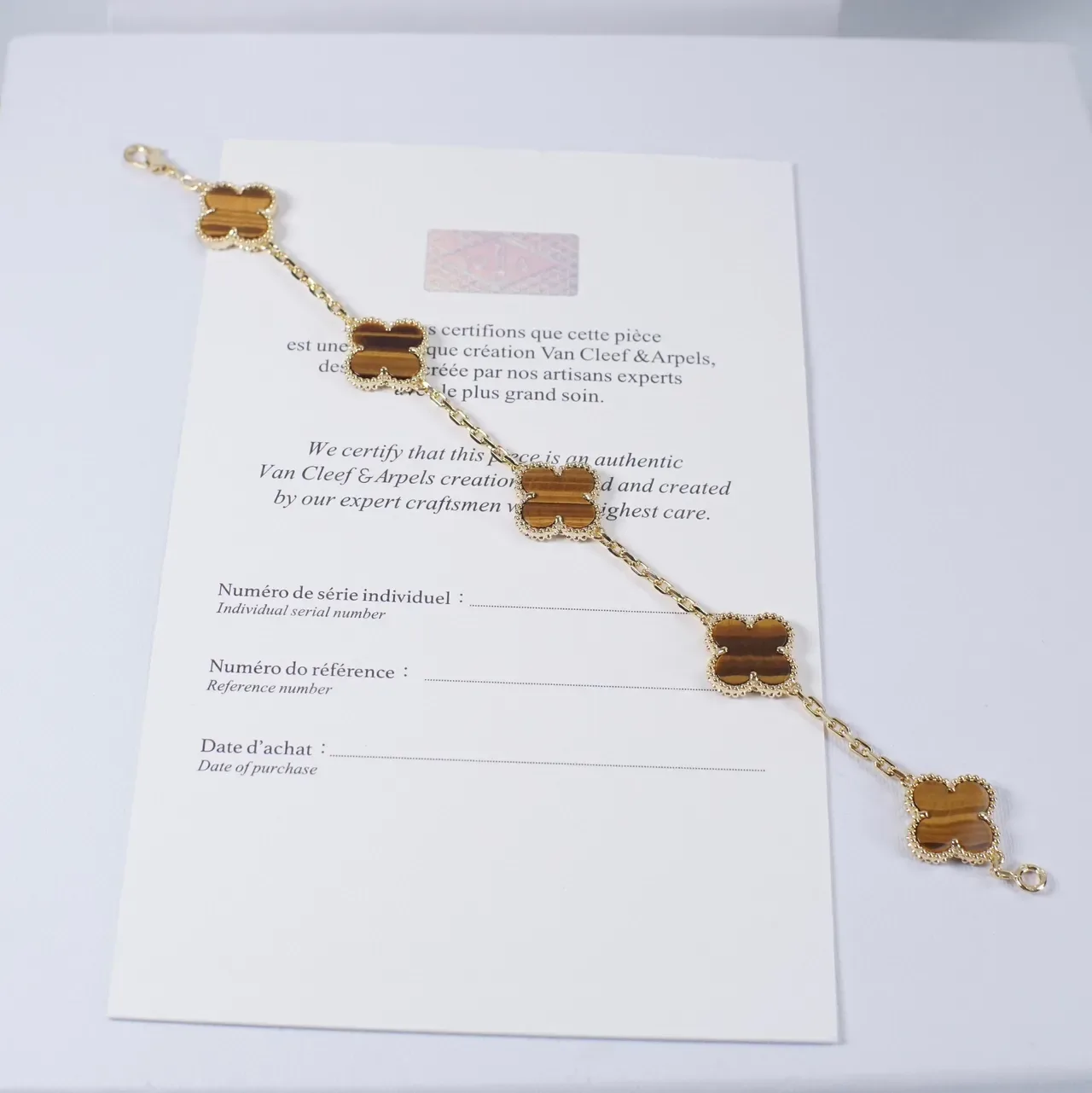 Van Cleef & Arpels Alhambra Ojo de Tigre Cuatro Motivos Pulsera 9