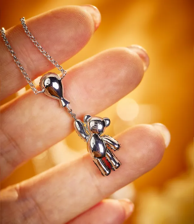 Van Cleef & Arpels Bear and Balloon Pavé Gemstone Yellow Gold Necklace 3
