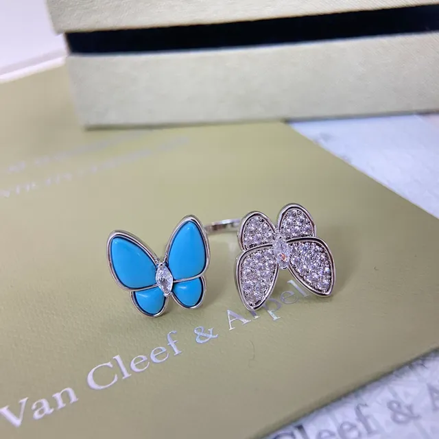 Van Cleef & Arpels Papillon Butterfly 珐琅和镶钻戒指 3