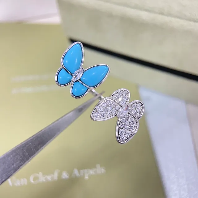Van Cleef & Arpels Papillon Butterfly 珐琅和镶钻戒指 5