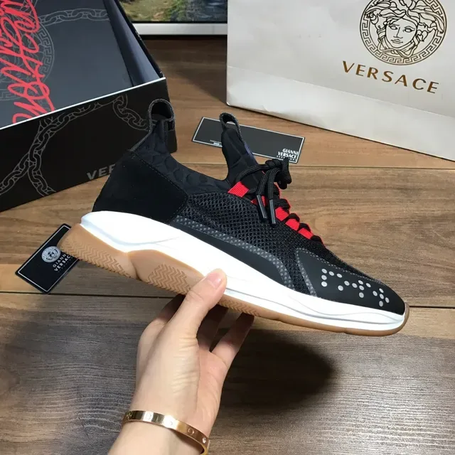 Versace Chain Reaction Zapatillas Lifestyle Negro Rojo Blanco 4