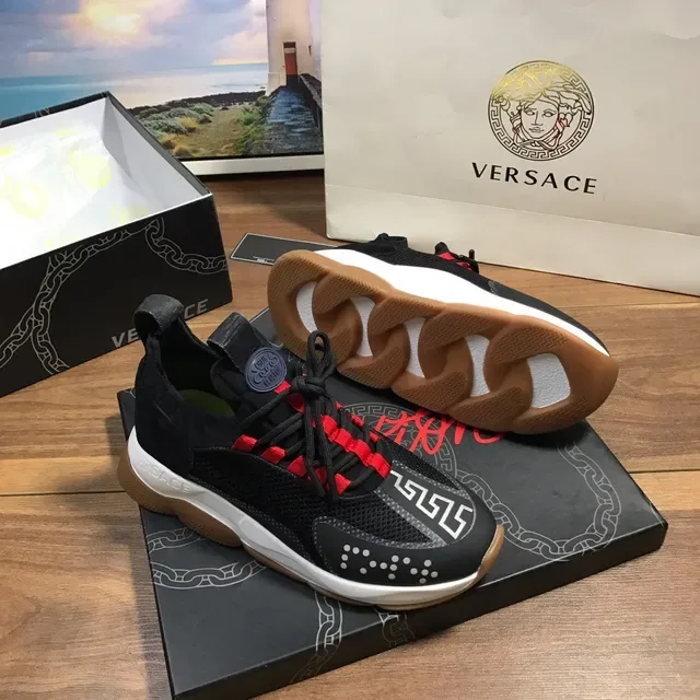 Versace Chain Reaction Zapatillas Lifestyle Negro Rojo Blanco 6