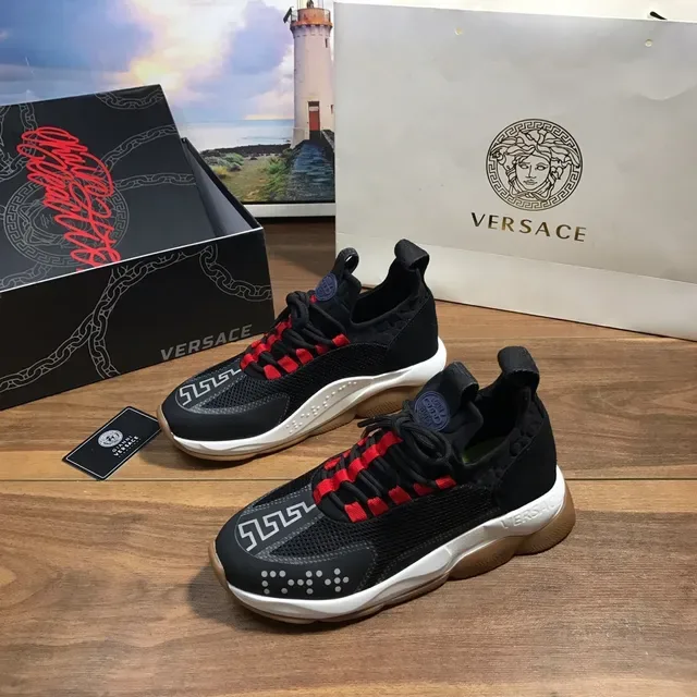 Versace Chain Reaction Zapatillas Lifestyle Negro Rojo Blanco 7