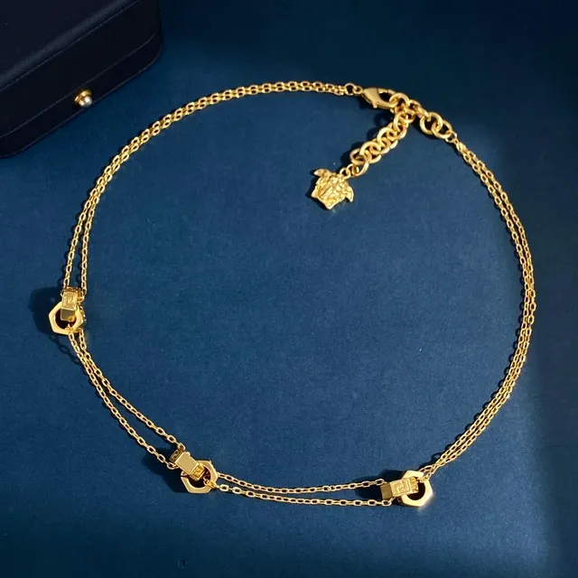 Versace Chain Reaction Gold-Tone Medusa Pendant Necklace 2