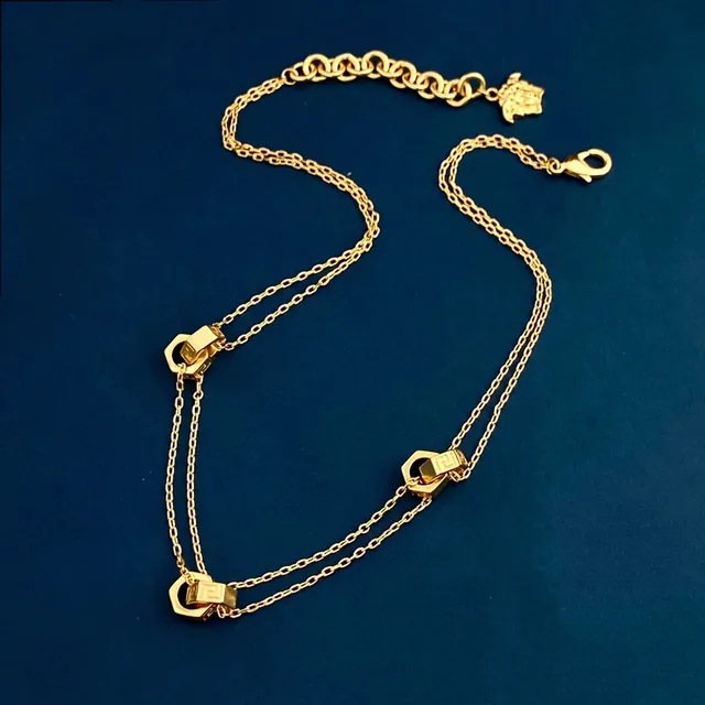 Versace Chain Reaction Gold-Tone Medusa Pendant Necklace 3