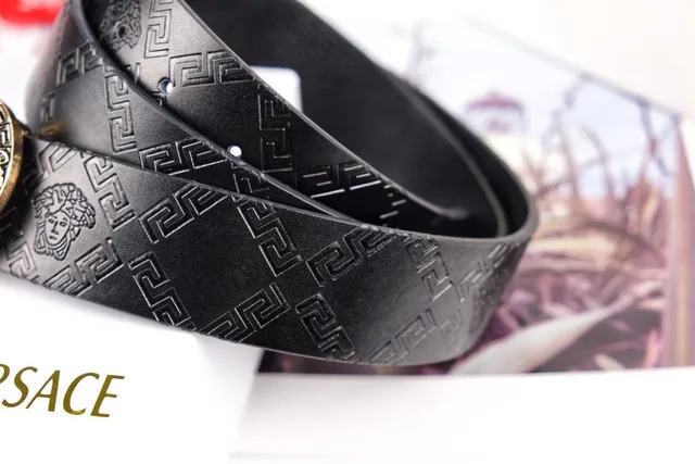 Versace Greca Medusa Embossed Leather Belt 5