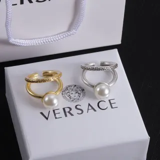 Versace Greca Odissea 珍珠开双带戒指