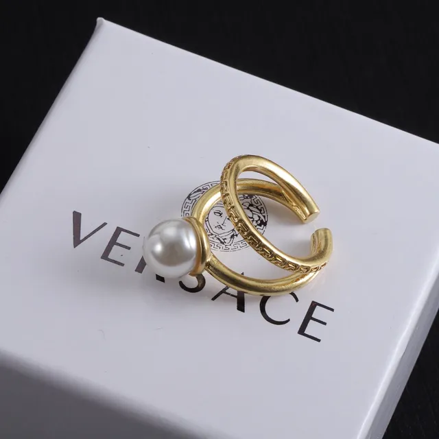 Versace Greca Odissea حلقات مفتوحة مزدوجة بلؤلؤ 5