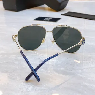 Versace Medusa طيار ذهبي وأزرق بحري نظارات شمسية