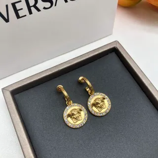Versace Medusa 金银吊坠耳环