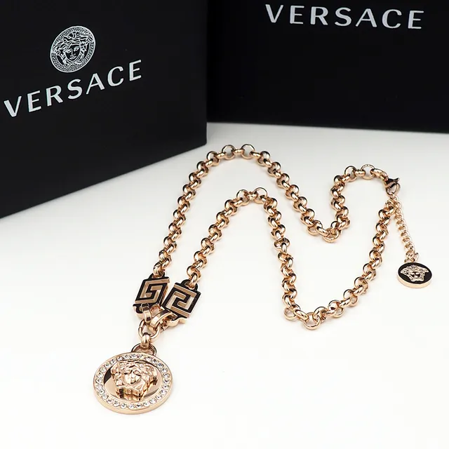 Versace Odissea Crystal Medusa Pendant Necklace 2