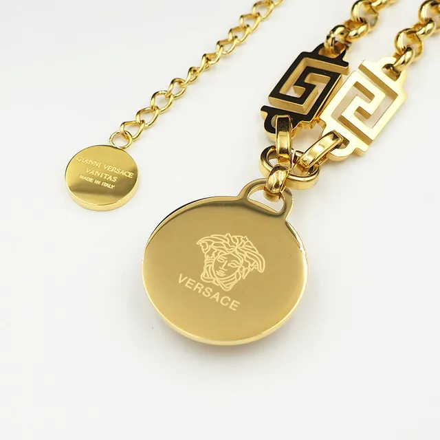 Versace Odissea Crystal Medusa Pendant Necklace 7