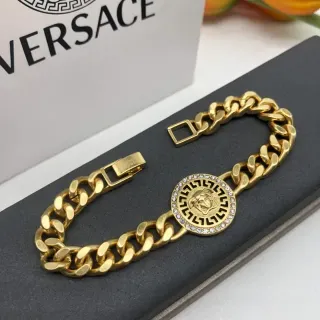 Versace Odissea 美杜莎头 Pavé 水晶 Curb Chain 手链