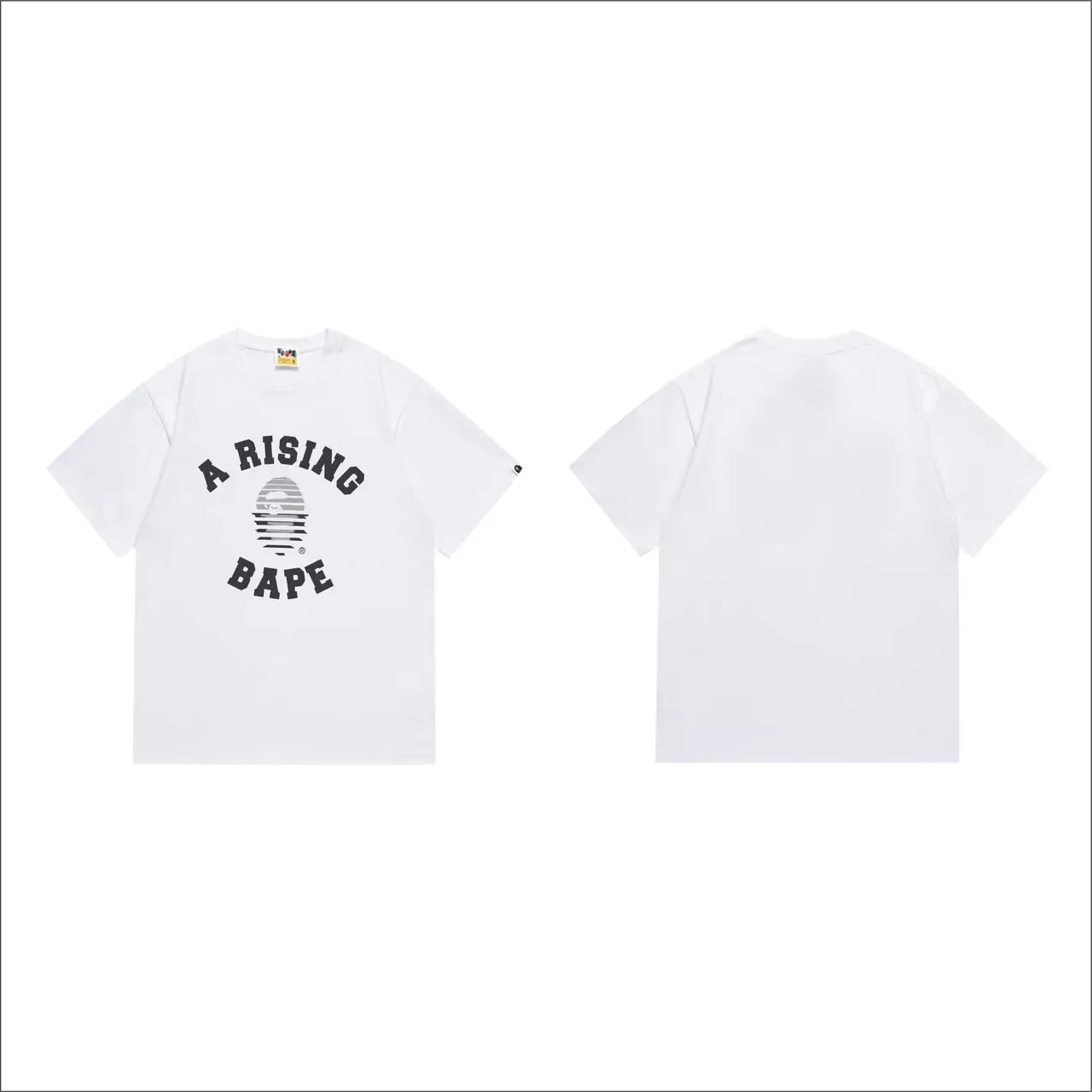 تي شيرت أسود بطباعة جرافيك A Rising BAPE من A Bathing Ape 7