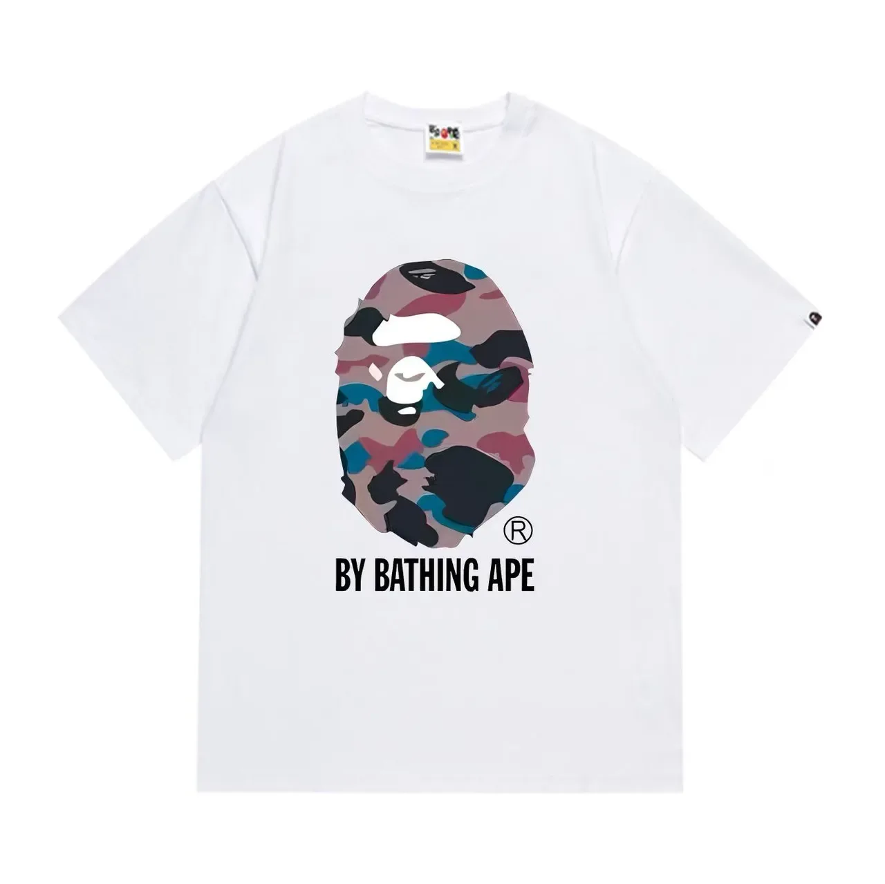 Camiseta gráfica A Bathing Ape ABC Camo con cabeza de mono 3