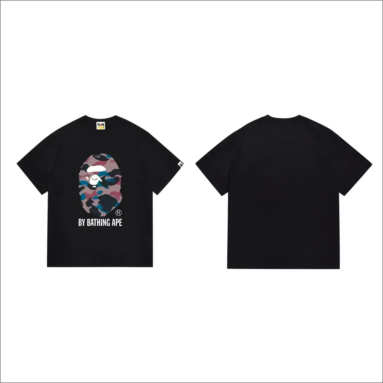 Camiseta gráfica A Bathing Ape ABC Camo con cabeza de mono 4
