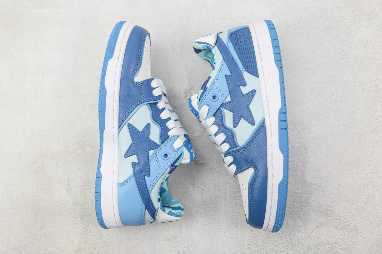 A Bathing Ape BAPE STA Zapatillas Lifestyle Azul Claro y Blanco 2