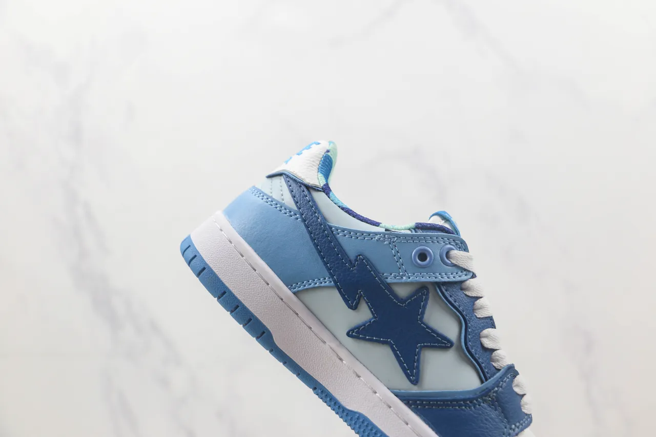 A Bathing Ape BAPE STA Zapatillas Lifestyle Azul Claro y Blanco 5