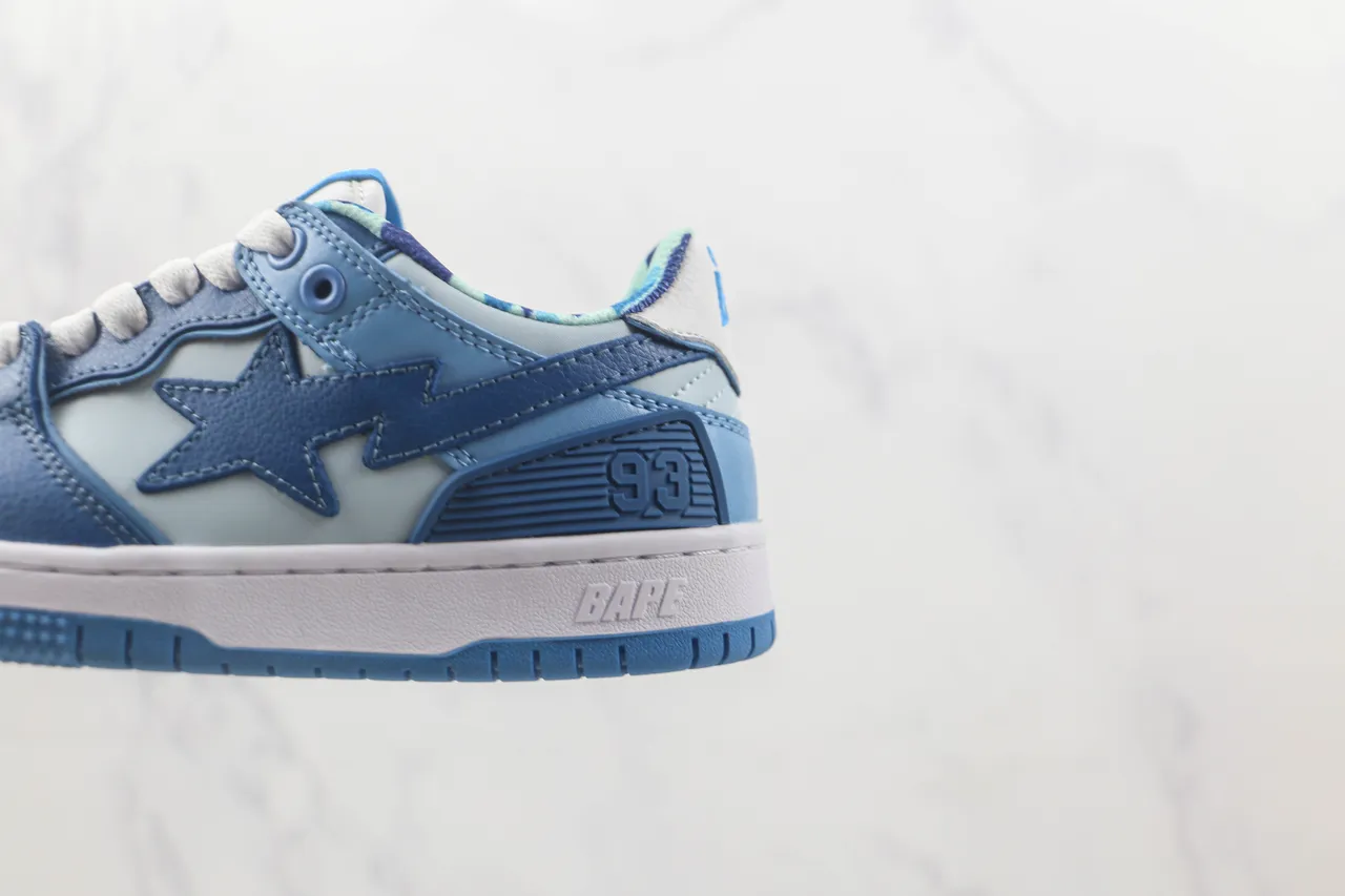 A Bathing Ape BAPE STA Zapatillas Lifestyle Azul Claro y Blanco 7