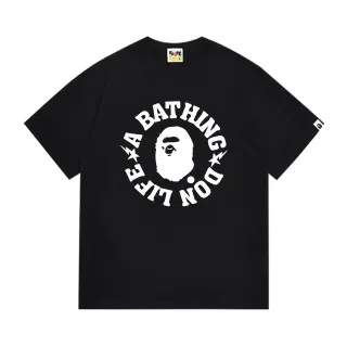 تي شيرت أسود بطباعة جرافيك A Bathing Ape Don't Life