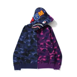 A Bathing Ape Shark Multicolor Split-Color ABC Camo Hood Hoodie