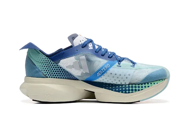 Adidas Adios Pro 3 Blue Silver Teal Running Shoes 6