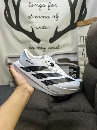 Adidas Adizero Evo SL 2 浅蓝色黑色跑鞋 5
