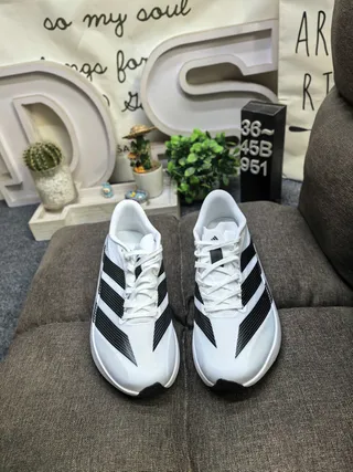Adidas Adizero Evo SL 2 浅蓝色黑色跑鞋 10