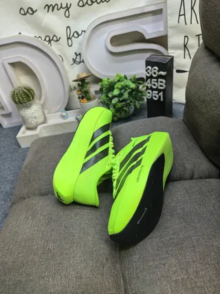 Adidas Adizero Evo SL 2 浅蓝色黑色跑鞋 16