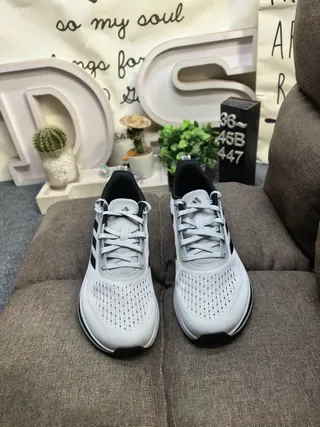 Adidas Black and Gray Three-Stripe Lifestyle Sneakers 10