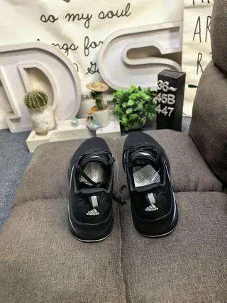 Adidas Black and Gray Three-Stripe Lifestyle Sneakers 18