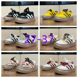Adidas حذاء رياضي أسلوب حياة أسود بني كعب منصة لوحة جانبية بثلاث خطوط