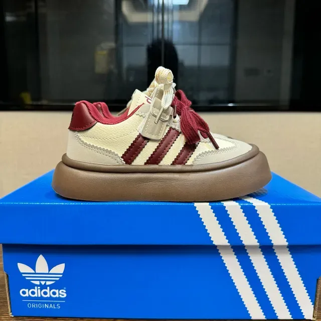 Adidas Black Brown Platform Sole Three-Stripe Side Panel Lifestyle Sneakers 13