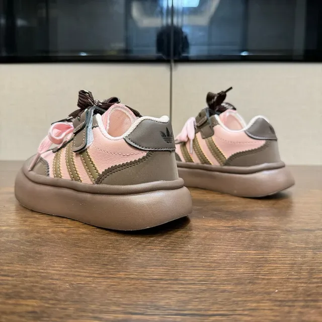 Adidas Black Brown Platform Sole Three-Stripe Side Panel Lifestyle Sneakers 14